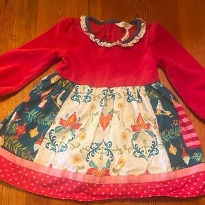 Matilda Jane Red and Teal Dress